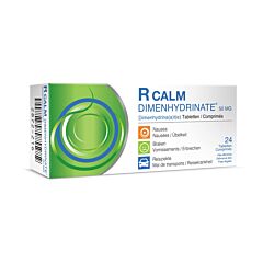 R Calm Dimenhydrinate Misselijkheid/ Braken/ Reisziekte 24 Tabletten