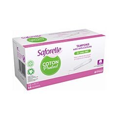 Saforelle Coton Protect Tampons avec Applicateurs Normal 16 Pièces