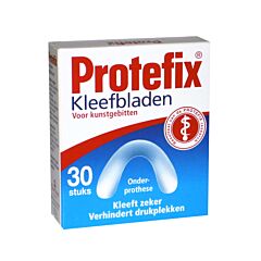 Protefix Feuilles Adhésives Prothèse Dentaire Inférieure 30 Pièces