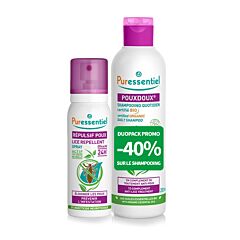 Puressentiel Anti-Poux Duopack PROMO Shampooing 200ml -40% + Répulsif Poux Spray 75ml