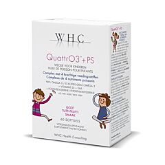 QuattrO3 + PS Huile de Poisson pour Enfants 60 Softgels
