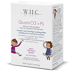 QuattrO3 + PS Huile de Poisson pour Enfants 60 Softgels