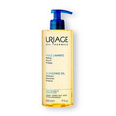 Uriage Huile Lavante Visage & Corps Peaux Sensibles Flacon Pompe 500ml