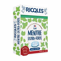 Ricqles Bonbons Menthe Extra-Forte Sans Sucres 40g