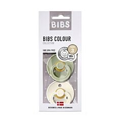 Bibs Fopspeen Duo Sage/ Ivory +18M 2 Stuks