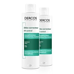 Vichy Dercos Shampooing Sebo Correcteur Cheveux Gras Flacon PROMO DUO 2ème -50% - 2x200ml