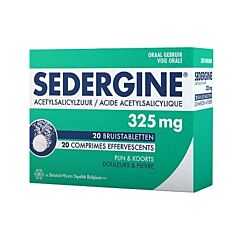 Sedergine 325mg 20 Bruistabletten NF