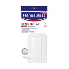 Hansaplast Sensitive 4XL Steriele Pleisters - 10cmx20cm - 5 Strips 