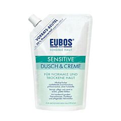 Eubos Sensitive Crème de Douche Peau Normale à Sèche Recharge 400ml