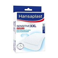 Hansaplast Sensitive XXL 8cmx10cm 5 Pansements Extra Doux Stériles