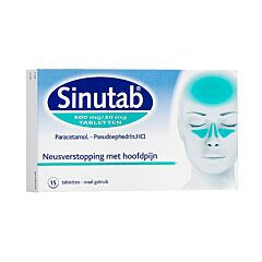 Sinutab Nez Bouché Maux de Tête 15 Comprimés