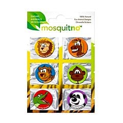 MosquitNo Spotzzz Safari Anti-Insectes Citronnelle Stickers 6 Pièces