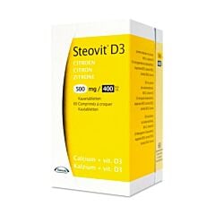 Steovit D3 Citron Calcium + Vitamine D3 500mg/400Ui 60 Comprimés à Croquer
