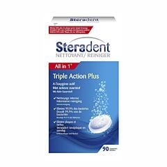 Steradent Triple Action Plus Nettoyant Prothèses Dentaires 90 Comprimés Effervescents