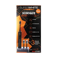 Superwhite Brosse à Dents Sonique - Noir - 1 Pièce