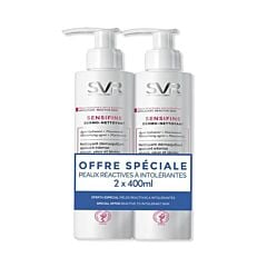 SVR Sensifine Dermo-Nettoyant Visage Yeux & Lèvres Duopack 2x400ml Promo 2ème à -40%