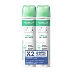 SVR Spirial Déodorant Anti-Humidité 48h Spray Végétal Promo 2x75ml