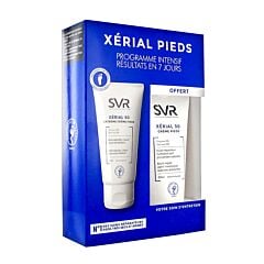 SVR Coffret Soins des Pieds Xerial 50 Extrême Pieds Anti-Callosités Tube 50ml + Xerial 30 Crème Pieds Nutri-Réparateur Hydratant 24h Tube 50ml