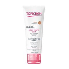 Topicrem Hydra+ Crème Teintée Eclat IP40 Teinte Medium Tube 40ml