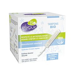 Unyque Bio Tampons Bio - Normal avec Applicateur Compact - 16 Pièces