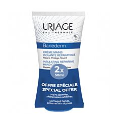 Uriage Bariéderm Crème Mains Isolante Réparatrice Tube PROMO DUO 2x50ml