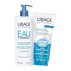 Uriage Fluweelzachte Body Lotion 500ml + Wascrème 200ml GRATIS