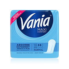 Vania Maxi Confort Normal 18 Serviettes Hygiéniques