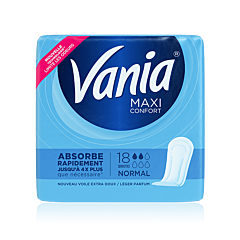 Vania Maxi Confort Normal 18 Serviettes Hygiéniques