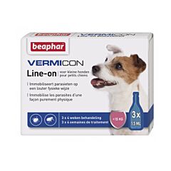 Beaphar Vermicon Line-On Petits Chiens <15kg 3 Pipettes x 1,5ml