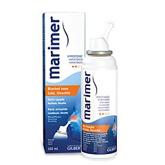 Marimer Nez Bouché Rhume Eau de Mer 22‰ Adultes & Enfants +0 mois Spray Nasal 100ml