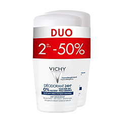Vichy Deodorant Roller 24u - Gevoelige Huid - 2x50ml Promo 2de -50%