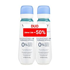 Vichy Minerale Deodorant 48u Optimale Tolerantie Promo 2de - 50% - 2x100ml