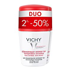 Vichy Deodorant Roller Stress Resist Overmatige Transpiratie 72u Promo Duo 2e -50% 2x50ml