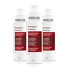 Vichy Dercos Shampooing Energisant à l'Aminexil Flacon PROMO TRIO PACK 3x200ml