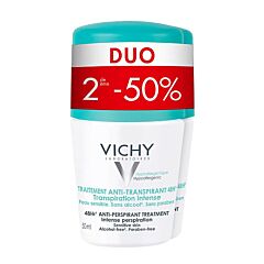 Vichy Deodorant Intense Transpiratie Roller Promo Duo 2e -50% 2x50ml 