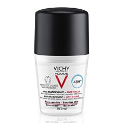 Vichy Homme Déodorant Anti-Transpirant Anti-Traces 48h Roll-On 50ml