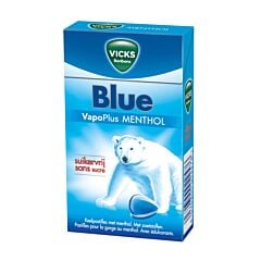 Vicks Vapoplus Blue Pastilles pour la Gorge au Menthol Sans Sucre 40g