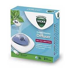 Vicks Diffuseur Portable Sans Eau 1 Pièce + 2 Vapopads Menthol