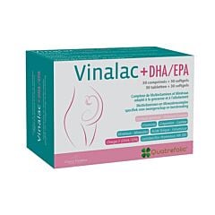 Vinalac +DHA/EPA 30 Comprimés + 30 Softgels Formule Améliorée