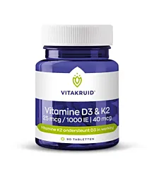 Vitakruid Vitamine D3 & K2 – 90 Tabletten