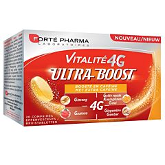Forté Pharma Vitalité 4G Ultra Boost Caféine 20 Comprimés Effervescents