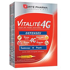 Forté Pharma Vitalité 4G Coup de Fouet Naturel Défenses 20 Ampoules Energisantes