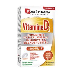 Forté Pharma Vitamine D3 1500UI Goût Mentholé 60 Comprimés Orodispersibles