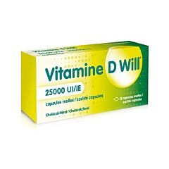 Vitamine D Will 25000UI 12 Capsules Molles