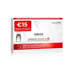Vichy Dercos Aminexil Clinical 5 Femme 21 Monodoses x 6ml PROMO 15€
