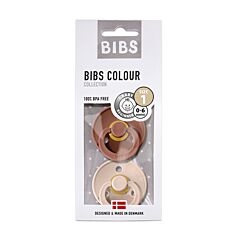 Bibs Fopspeen Duo Woodchuck/ Blush 0-6M 2 Stuks