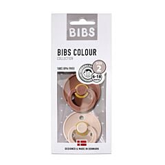 Bibs Fopspeen Duo Woodchuck/ Blush 6-18M 2 Stuks