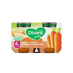 Olvarit Carotte-Pomme de Terre 4m+ 2x125g