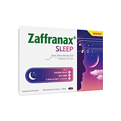 Zaffranax Sleep - Slaap, Vermoeidheid, Stressmomenten - 20 Tabletten