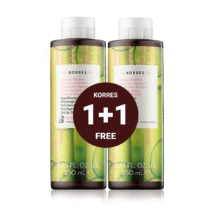 Korres Douchegel Komkommer/ Bamboe Promo 1+1 GRATIS (2x250ml)